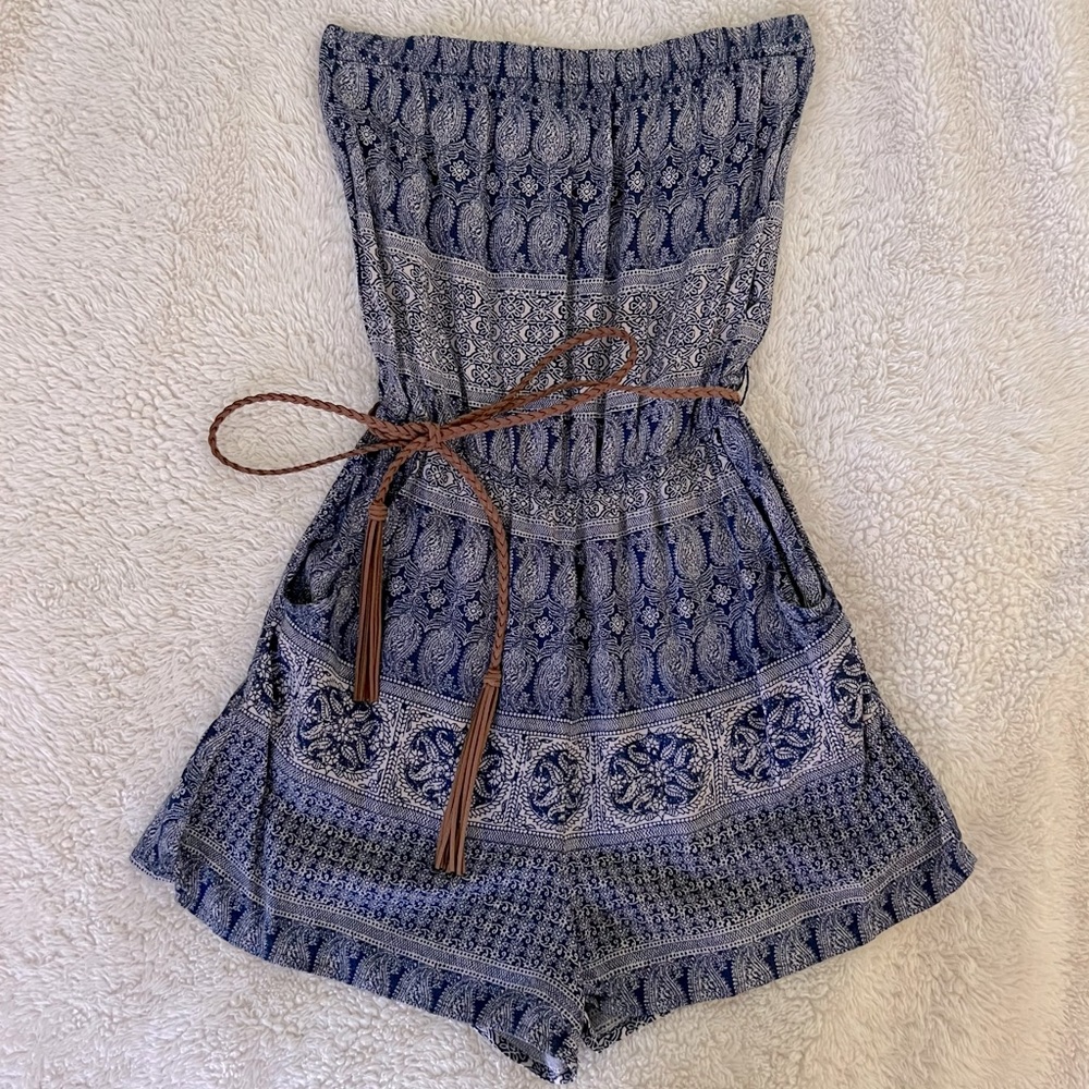 Three Pink Hearts Romper